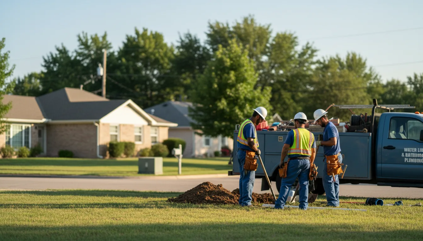 Residential water line and bathroom plumbing service in Hudgins, VA